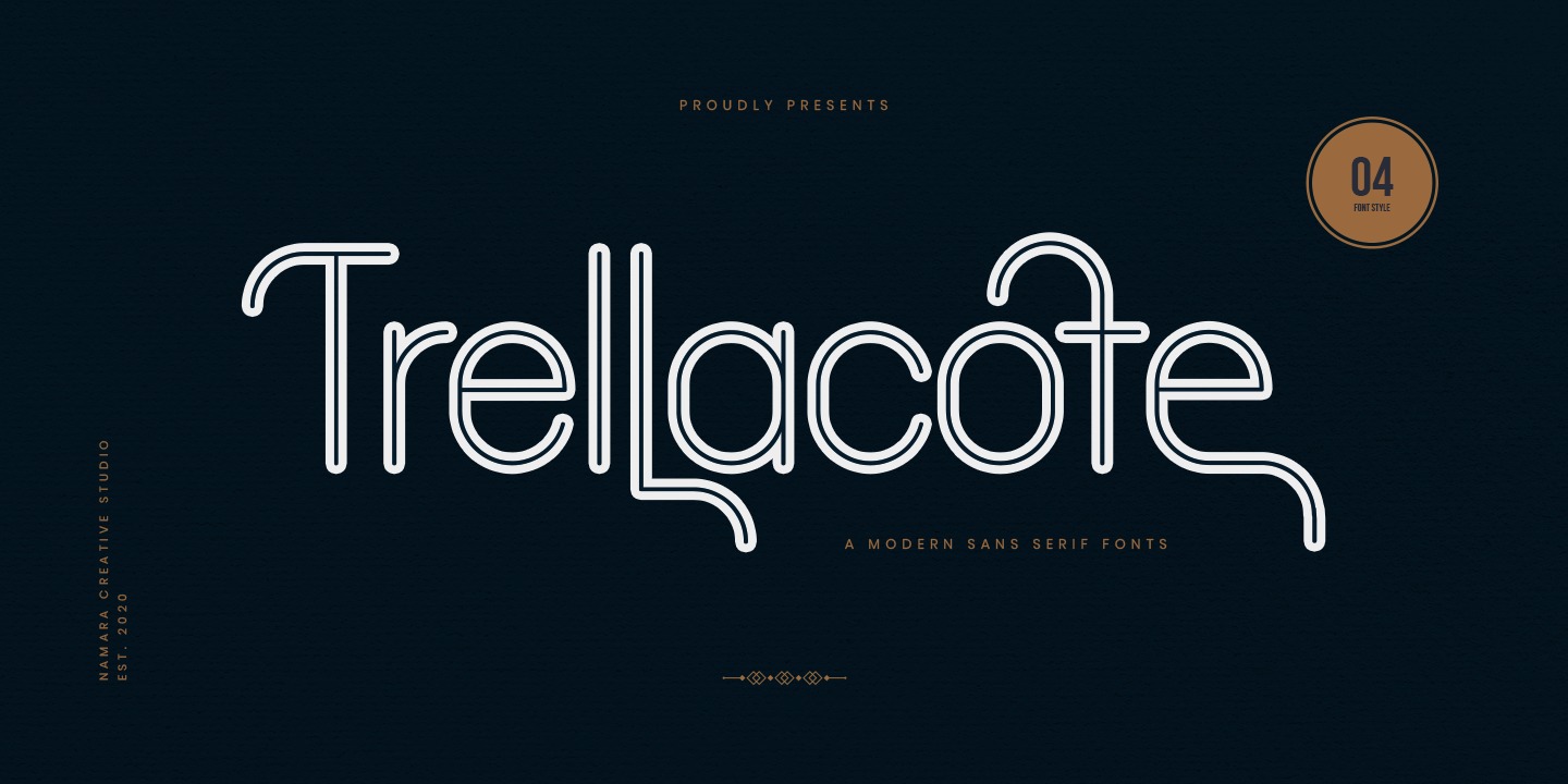 Trellacote Font preview